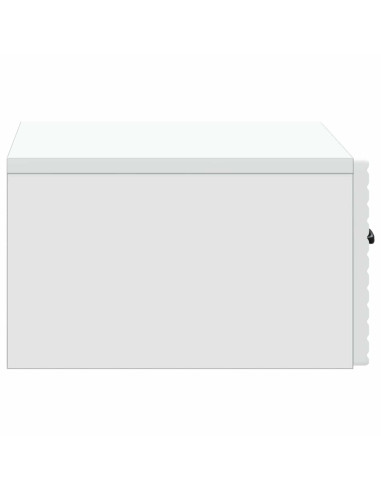 Mobiletto da notte a muro con cassetto Bianco 49 x 34,5 x 20 cm