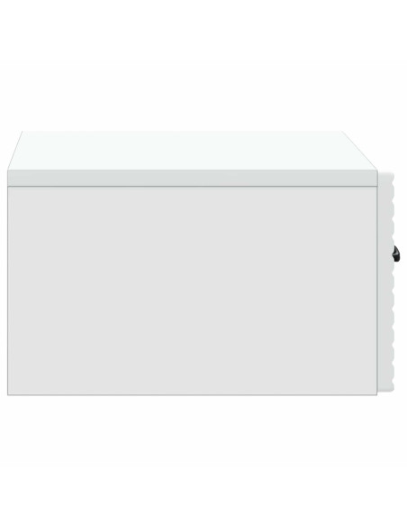 Mobiletto da notte a muro con cassetto Bianco 49 x 34,5 x 20 cm