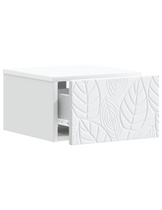 Mobiletto da notte a muro Bianco 49 x 34,5 x 20 cm 2