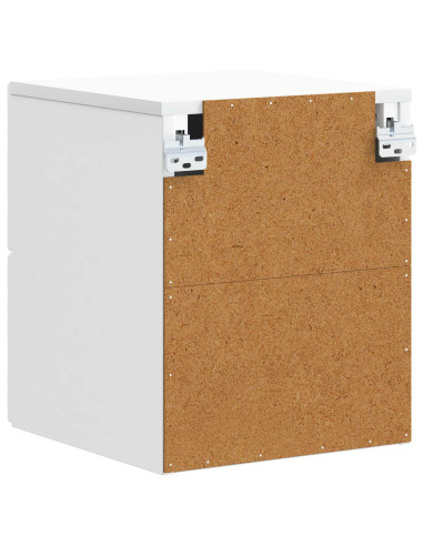 Mobiletto da notte a muro Bianco 34,5 x 33 x 40 cm