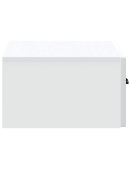 Mobiletto da notte a muro con cassetto Bianco 49 x 34,5 x 20 cm