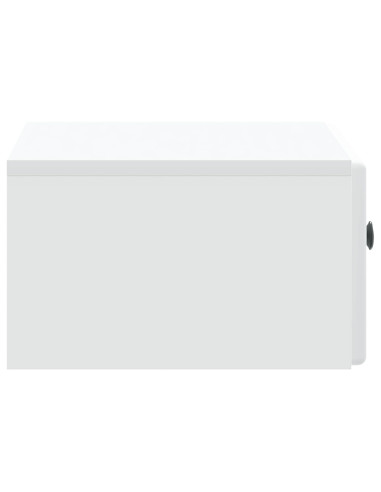 Mobiletto da notte a muro con cassetto Bianco 49 x 34,5 x 20 cm
