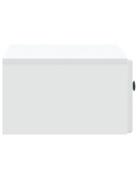 Mobiletto da notte a muro con cassetto Bianco 49 x 34,5 x 20 cm