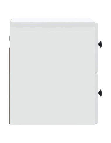 Mobiletto da notte a muro con cassetto Bianco 34,5 x 33 x 40 cm