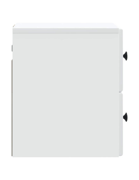 Mobiletto da notte a muro con cassetto Bianco 34,5 x 33 x 40 cm