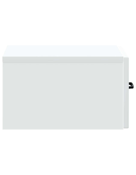 Mobiletto da notte a muro con cassetto Bianco 34,5 x 33 x 20 cm