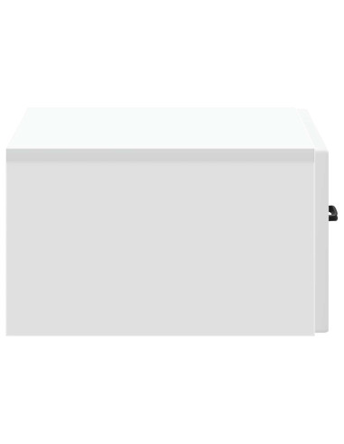 Mobiletto da notte a muro con cassetto Bianco 49 x 34,5 x 20 cm