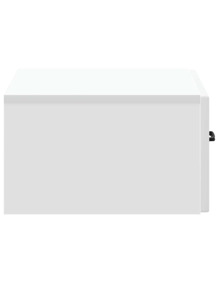 Mobiletto da notte a muro con cassetto Bianco 49 x 34,5 x 20 cm