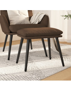 Poggiapiedi Marrone 45x29,5x35 cm in Tessuto