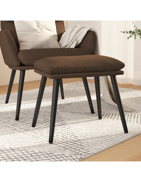 Poggiapiedi Marrone 45x29,5x35 cm in Tessuto
