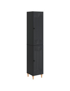 Set di armadi 2 pcs Nero Legno ingegnerizzato