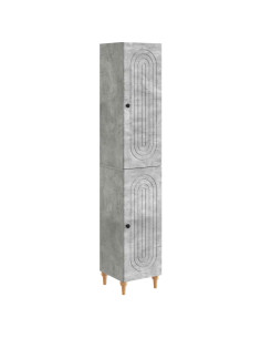 Set di armadi 2 pcs Grigio Cemento Legno ingegnerizzato