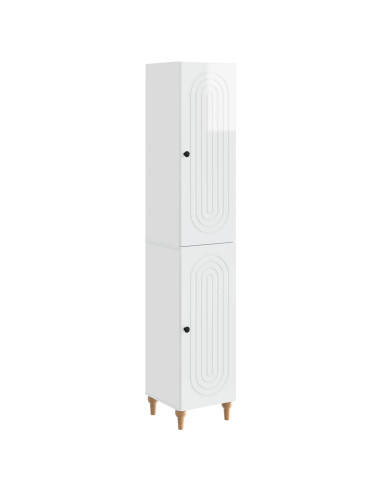 Set di armadi 2 pcs Bianco Lucido Legno ingegnerizzato