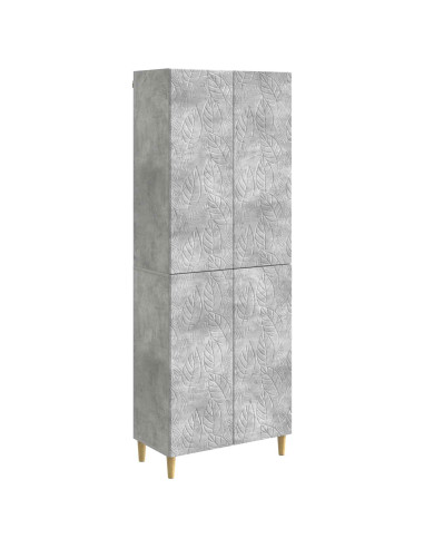 Set di armadi 2 pcs Grigio Cemento Legno ingegnerizzato