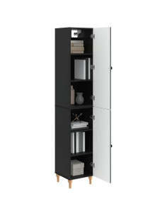 Set di armadi 2 pcs Nero Legno ingegnerizzato 2