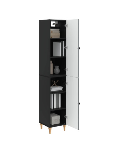Set di armadi 2 pcs Nero Legno ingegnerizzato