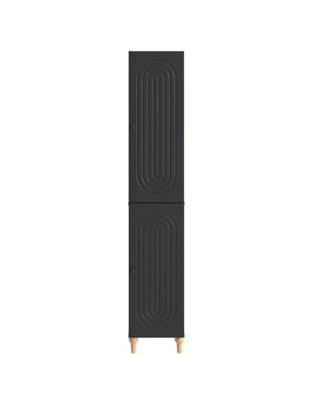 Set di armadi 2 pcs Nero Legno ingegnerizzato