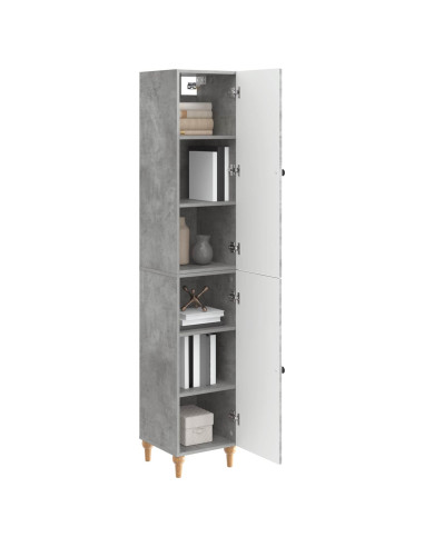 Set di armadi 2 pcs Grigio Cemento Legno ingegnerizzato