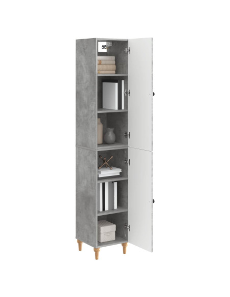 Set di armadi 2 pcs Grigio Cemento Legno ingegnerizzato