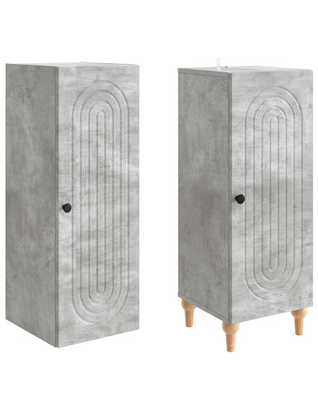 Set di armadi 2 pcs Grigio Cemento Legno ingegnerizzato