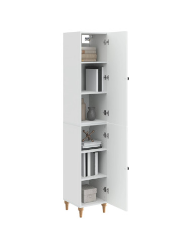 Set di armadi 2 pcs Bianco Lucido Legno ingegnerizzato