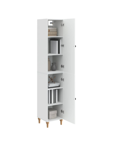 Set di armadi 2 pcs Bianco Lucido Legno ingegnerizzato
