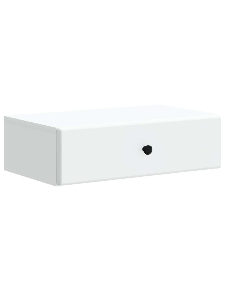 Tavolino da Parete Laterale Bianco 59 x 34,5 x 17 cm
