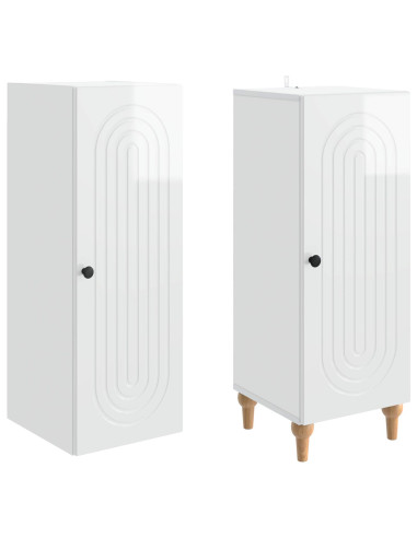 Set di armadi 2 pcs Bianco Lucido Legno ingegnerizzato