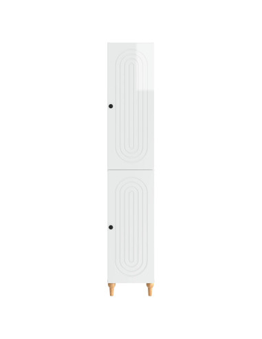 Set di armadi 2 pcs Bianco Lucido Legno ingegnerizzato