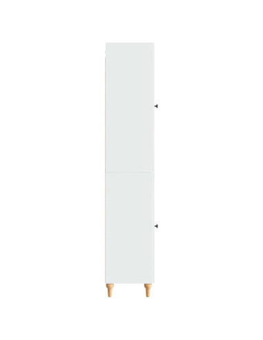 Set di armadi 2 pcs Bianco Lucido Legno ingegnerizzato