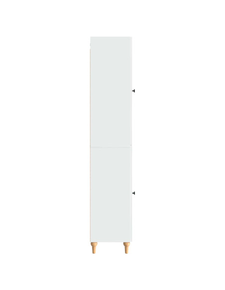 Set di armadi 2 pcs Bianco Lucido Legno ingegnerizzato