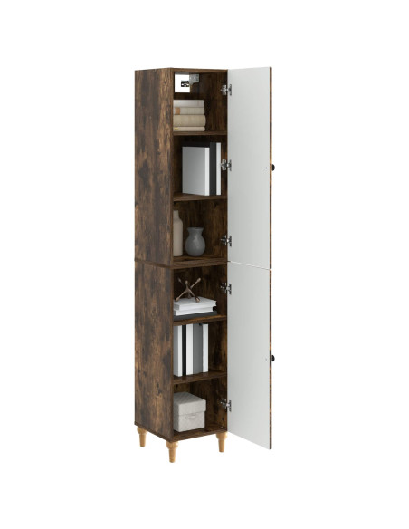 Set di armadi 2 pcs Rovere Fumo Legno ingegnerizzato
