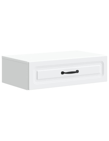Tavolino da Parete Laterale Bianco 59 x 34,5 x 17 cm