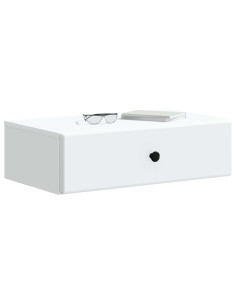 Tavolino da Parete Laterale Bianco 59 x 34,5 x 17 cm 2