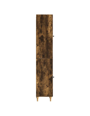 Set di armadi 2 pcs Rovere Fumo Legno ingegnerizzato