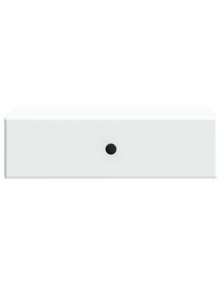 Tavolino da Parete Laterale Bianco 59 x 34,5 x 17 cm