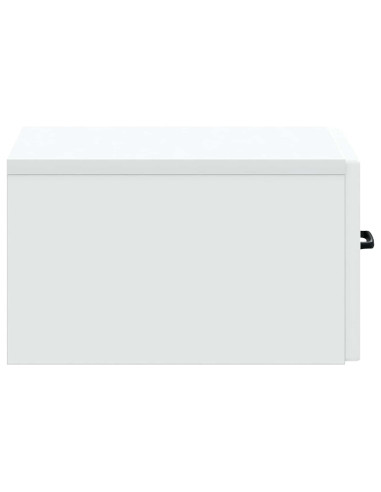 Tavolino da Parete Laterale Bianco 59 x 34,5 x 17 cm