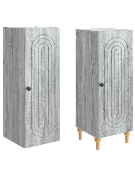Set di armadi 2 pcs Sonoma grigio Legno ingegnerizzato