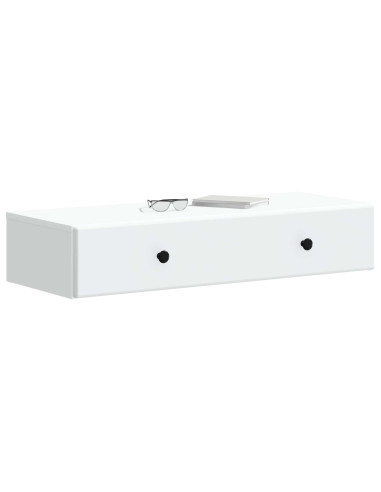 Tavolino da Parete Laterale Bianco 87,5 x 34,5 x 17 cm
