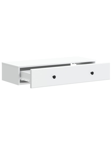Tavolino da Parete Laterale Bianco 87,5 x 34,5 x 17 cm