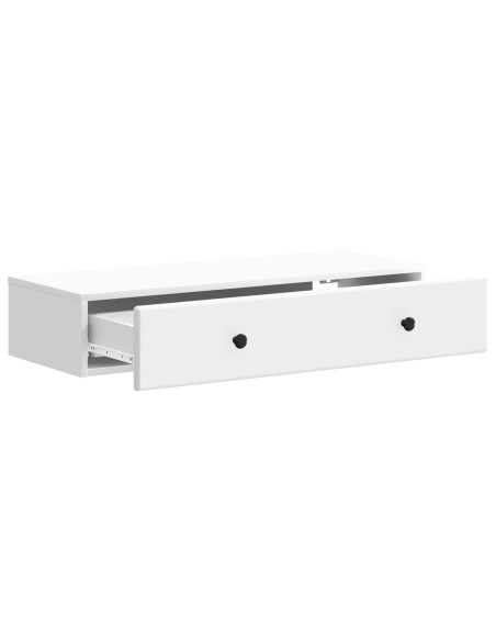 Tavolino da Parete Laterale Bianco 87,5 x 34,5 x 17 cm