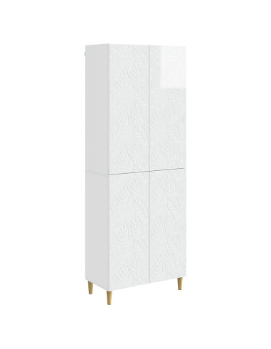 Set di armadi 2 pcs Bianco Lucido Legno ingegnerizzato