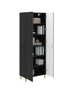 Set di armadi 2 pcs Nero Legno ingegnerizzato 2