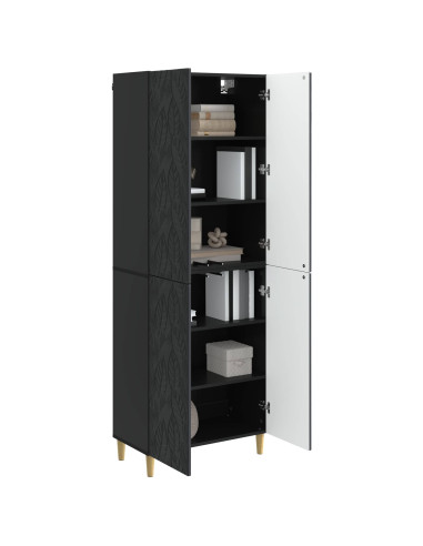 Set di armadi 2 pcs Nero Legno ingegnerizzato