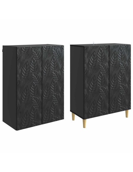 Set di armadi 2 pcs Nero Legno ingegnerizzato