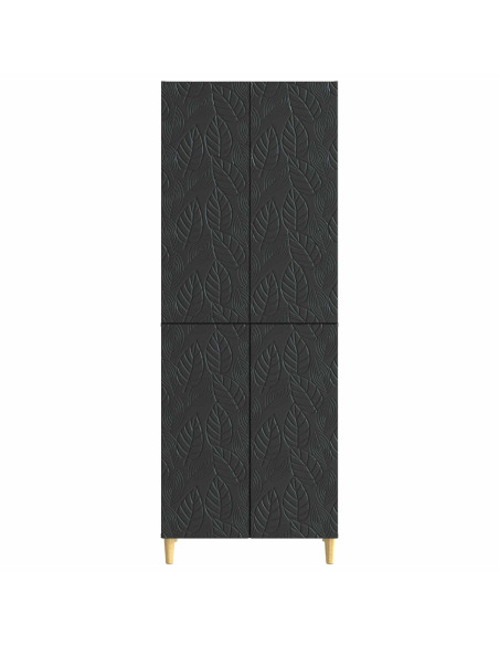 Set di armadi 2 pcs Nero Legno ingegnerizzato