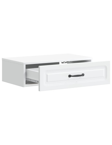 Tavolino da Parete Laterale Bianco 59 x 34,5 x 17 cm
