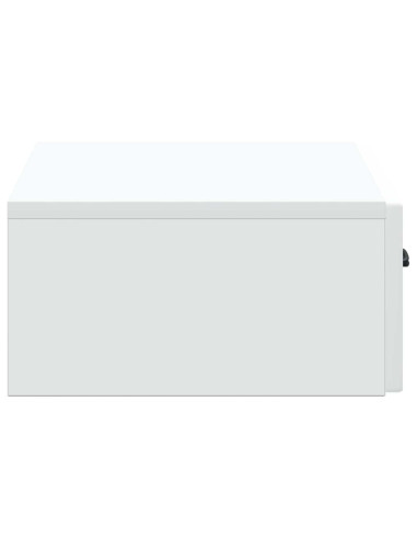 Tavolino da Parete Laterale Bianco 59 x 34,5 x 17 cm