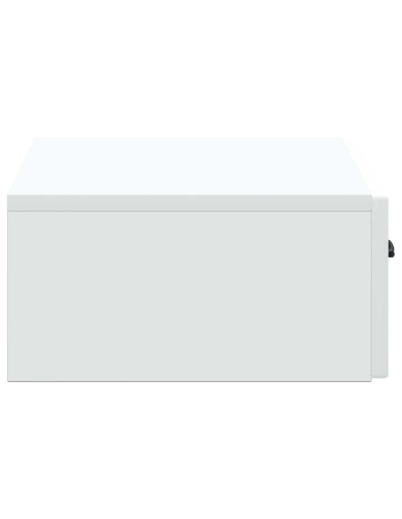 Tavolino da Parete Laterale Bianco 59 x 34,5 x 17 cm