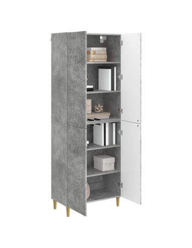 Set di armadi 2 pcs Grigio Cemento Legno ingegnerizzato